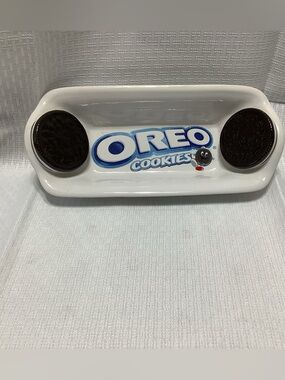 Vintage OREO Ceramic Ice Cream Boat Bowl Tray Houston Harvest